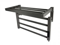 Sèche-serviettes électrique avec étagère gris anthracite 55W