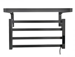 Sèche-serviettes électrique avec étagère gris anthracite 55W