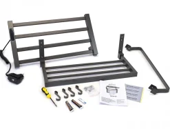 Sèche-serviettes électrique avec étagère gris anthracite 55W