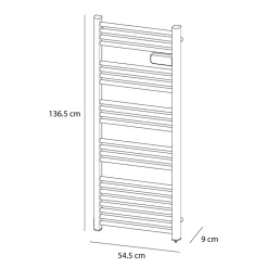 Sèche-serviettes électrique à inertie sèche Carrera Alani blanc 750W