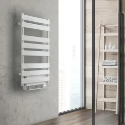 Sèche-serviettes électrique à inertie fluide Deltacalor Vento 500W + soufflerie 1000W
