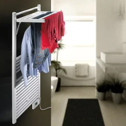 Sèche-serviettes électrique à inertie fluide Deltacalor Stendino 500W blanc