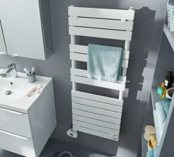 Sèche-serviettes mixte électrique / eau chaude en acier De’Longhi Portobello blanc 700W