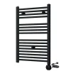 Sèche-serviettes Radiateur électrique 80 cm x 50 cm finition NOIR mat en acier Kibath