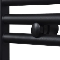Sèche-serviettes Radiateur électrique 80 cm x 50 cm finition NOIR mat en acier Kibath