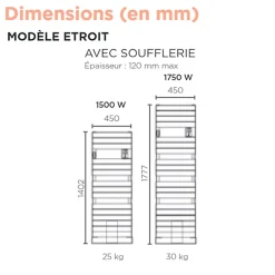 Sèche-serviettes Riviera 2 étroit avec soufflerie 1500W vert eucalyptus - THERMOR - 498255