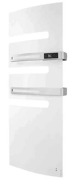 Sèche-serviettes SERENIS PREMIUM connecté soufflant mat à gauche 750 + 1000W blanc carat - ATLANTIC - 850658