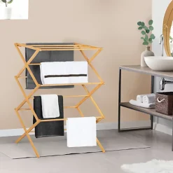 Séchoir à linge accordéon bambou RITA