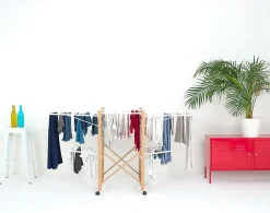 Séchoir à linge avec roulettes USHUAIA blanc 28M
