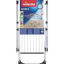 Séchoir à linge Double 187 x 57 x H94 cm Etendage pliable Tube Anti-plis VILEDA