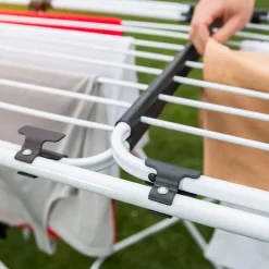 Séchoir à linge Double 187 x 57 x H94 cm Etendage pliable Tube Anti-plis VILEDA