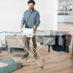 Séchoir à linge Double 187 x 57 x H94 cm Etendage pliable Tube Anti-plis VILEDA