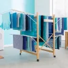 Séchoir à linge pliable DELUXE capacité 27M blanc et effet bois