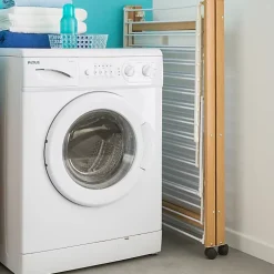 Séchoir à linge pliable DELUXE capacité 27M blanc et effet bois