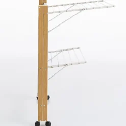 Séchoir à linge pliable DELUXE capacité 27M blanc et effet bois