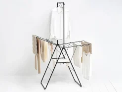 Séchoir à linge pliant noir 20 m d'étendage, Brabantia Hangon