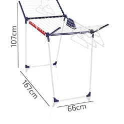 Séchoir à linge sur pied 20 m avec accessoires, Leifheit Pegasus 200 Solid Comfort