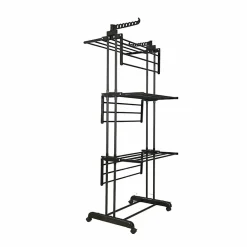 Séchoir multifonctions 20m d'étendage noir Herzberg HG8034-BB