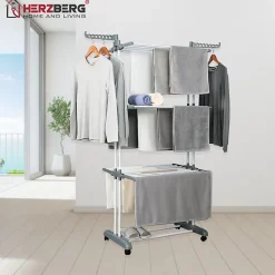 Séchoir multifonctions 20m d'étendage gris Herzberg HG8034-GRY