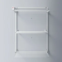 Séchoir mural 3 grilles pliables blanc 108x52x137 cm alu Foxydry Tower 100