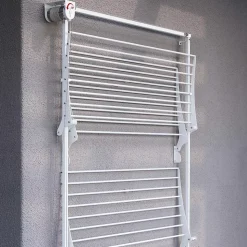 Séchoir mural 3 grilles pliables blanc 152x52x137 cm alu Foxydry Tower 150