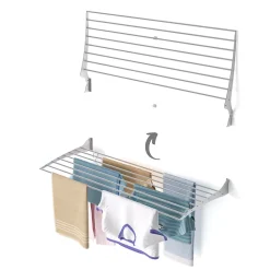 Séchoir mural pliable alu 116x50x10cm Foxydry Fold 120