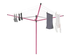 Séchoir parapluie rotatif 50m d'étendage, rose, Brabantia Lift'O Matic