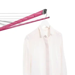 Séchoir parapluie rotatif 50m d'étendage, rose, Brabantia Lift'O Matic