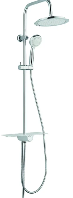 SCHÜTTE AQUASTAR système de douche avec tablette chromé/blanc