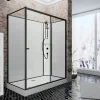 Schulte cabine de douche intégrale - porte coulissante ouverture vers la droite - 120x90cm - verre 5mm