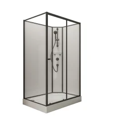 Schulte cabine de douche intégrale - porte coulissante ouverture vers la droite - 120x90cm - verre 5mm