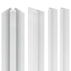 Schulte pack de 3 panneaux muraux 90x210 cm + 5 profilés - DécoDesign COULEUR - blanc