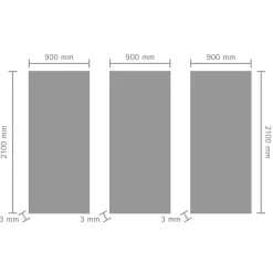 Schulte pack de 3 panneaux muraux 90x210 cm + 5 profilés - DécoDesign COULEUR - blanc