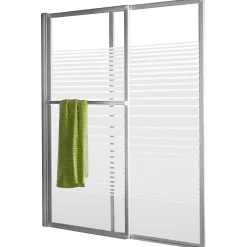 Schulte Pare-baignoire extensible 70-118x140 cm - Écran coulissant en verre 3 mm - Blanc