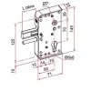 Serrure de portail en applique série GA levant 30mm - TIRARD - GA592302