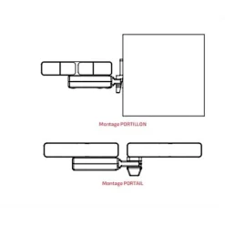 Serrure de portail en applique série GA levant 30mm - TIRARD - GA592302