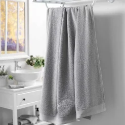 Serviette de bain 90 x 150 cm Vintage Gris