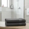 Serviette de bain anthracite 140 x 70 cm, GoodHome Koros