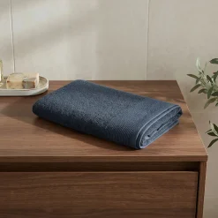 Serviette de bain bleu nuit Koros 140 x 70 cm GoodHome