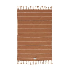 Serviette de bain Kyoto marron en coton organique H100x67cm