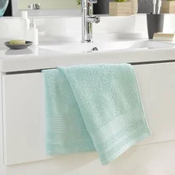 Serviette de toilette 50 x 90 cm eponge unie tendresse Celadon