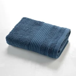 Serviette de toilette 50 x 90 cm eponge unie tendresse Saphir