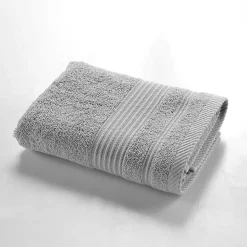 Serviette de toilette 50 x 90 cm Tendresse gris perle