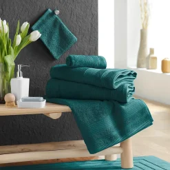 Serviette de toilette 50 x 90 cm Tendresse emeraude