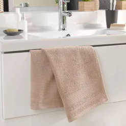 Serviette de toilette 50 x 90 cm Tendresse taupe