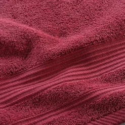 Serviette de toilette 50 x 90 cm eponge unie tendresse Rubis