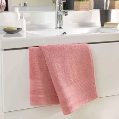 Serviette de toilette 50 x 90 cm Tendresse rose