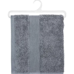 Serviette de toilette Essentiel - coton 450 gr/m² - gris anthracite 50x90 cm - Atmosphera