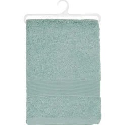 Serviette de toilette Essentiel - coton 450 gr/m² - bleu givre 50x90 cm - Atmosphera