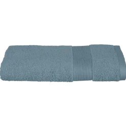 Serviette de toilette Essentiel - coton 450 gr/m² - bleu orage 50x90 cm - Atmosphera